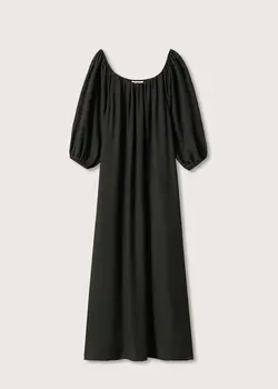 پیراهن بلند زنانه خاکی منگو