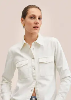 شومیز زنانه سفید منگو