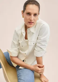 شومیز زنانه سفید منگو