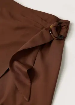 دامن زنانه قهوه ای منگو