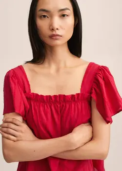 بلوز زنانه قرمز منگو