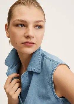 بلوز زنانه آبی منگو