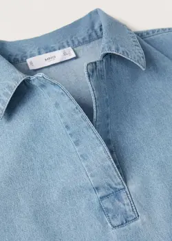 بلوز زنانه آبی منگو