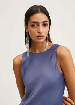 پیراهن بلند زنانه آبی منگو