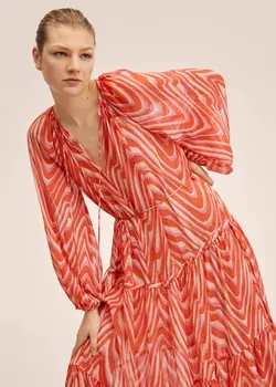 پیراهن بلند زنانه نارنجی منگو