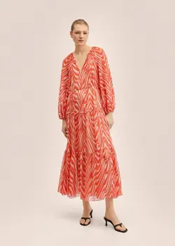 پیراهن بلند زنانه نارنجی منگو