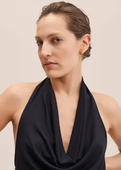 پیراهن بلند زنانه مشکی منگو