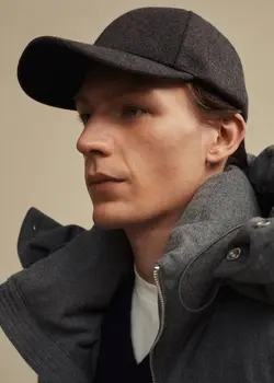 کلاه کپ مردانه خاکستری منگو