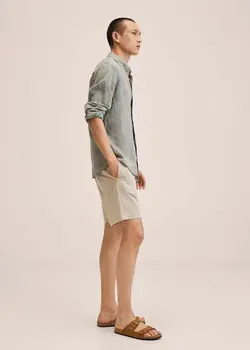 پیراهن مردانه خاکی منگو