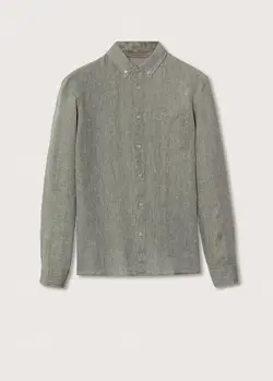 پیراهن مردانه خاکی منگو