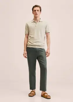 شلوار پارچه ای مردانه خاکی منگو