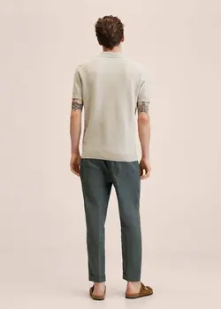 شلوار پارچه ای مردانه خاکی منگو