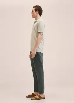 شلوار پارچه ای مردانه خاکی منگو