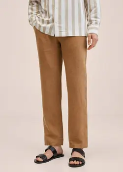 شلوار پارچه ای  مردانه قهوه ای منگو