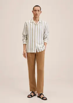 شلوار پارچه ای  مردانه قهوه ای منگو