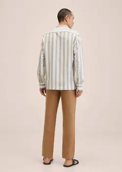 شلوار پارچه ای  مردانه قهوه ای منگو