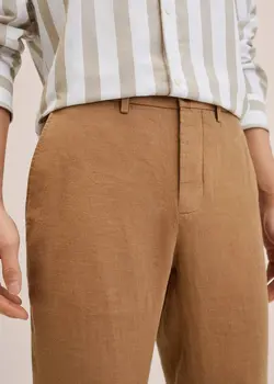 شلوار پارچه ای  مردانه قهوه ای منگو