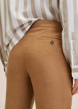 شلوار پارچه ای  مردانه قهوه ای منگو