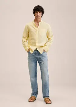 پیراهن مردانه  زرد منگو