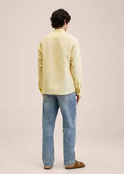 پیراهن مردانه  زرد منگو