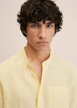 پیراهن مردانه  زرد منگو