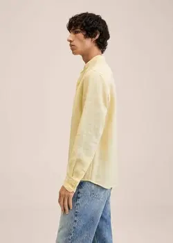 پیراهن مردانه  زرد منگو