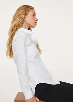 شومیز زنانه سفید تیره منگو