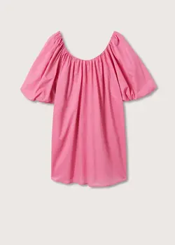 پیراهن کوتاه زنانه صورتی منگو