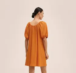 پیراهن کوتاه زنانه نارنجی منگو