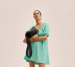 پیراهن کوتاه زنانه سبز منگو