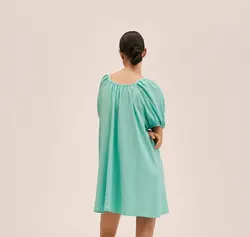 پیراهن کوتاه زنانه سبز منگو