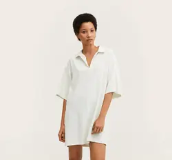 پیراهن کوتاه زنانه سفید منگو