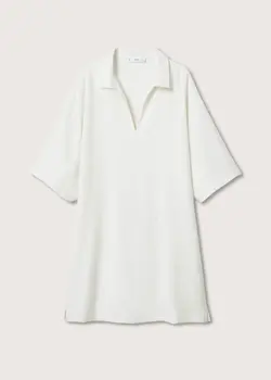 پیراهن کوتاه زنانه سفید منگو