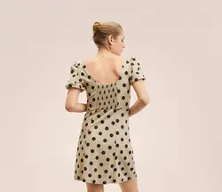 پیراهن کوتاه زنانه بژ منگو