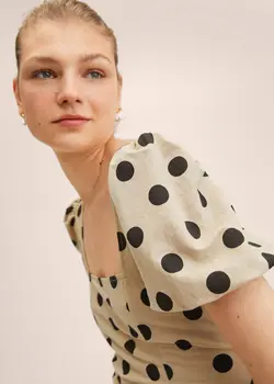 پیراهن کوتاه زنانه بژ منگو