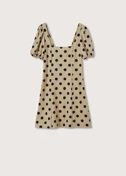 پیراهن کوتاه زنانه بژ منگو