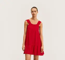 پیراهن کوتاه زنانه قرمز منگو