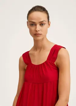 پیراهن کوتاه زنانه قرمز منگو