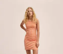 پیراهن کوتاه زنانه نارنجی منگو