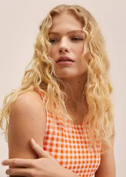 پیراهن کوتاه زنانه نارنجی منگو