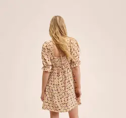 پیراهن کوتاه زنانه قهوه ای منگو