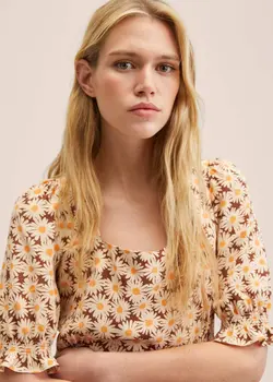 پیراهن کوتاه زنانه قهوه ای منگو