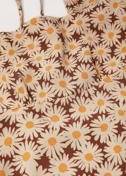 پیراهن کوتاه زنانه قهوه ای منگو