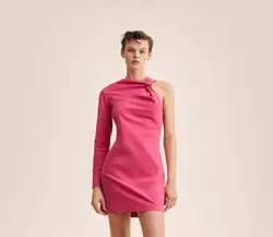 پیراهن کوتاه زنانه سرخابی منگو