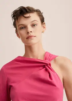 پیراهن کوتاه زنانه سرخابی منگو