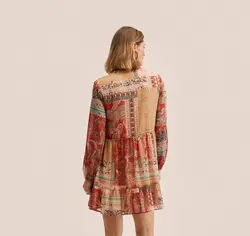 پیراهن کوتاه زنانه نارنجی منگو