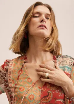 پیراهن کوتاه زنانه نارنجی منگو