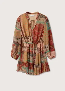 پیراهن کوتاه زنانه نارنجی منگو