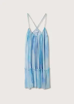 پیراهن کوتاه زنانه فیروزه ای منگو