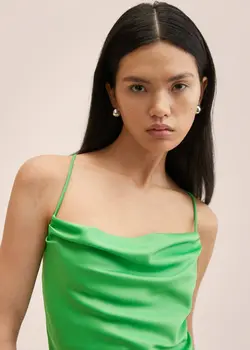 پیراهن کوتاه زنانه سبز منگو